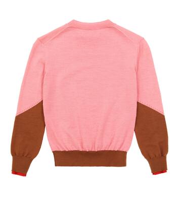 x The Woolmark Company colorblocked wool sweater | Victoria Beckham Kids