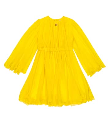 Ruffled silk tulle dress | Dolce&Gabbana Kids
