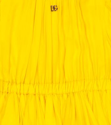 Ruffled silk tulle dress | Dolce&Gabbana Kids