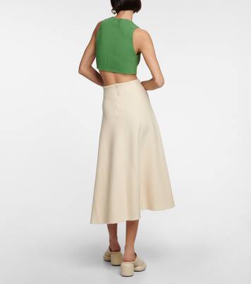 Cropped-Top aus Rippstrick | Jil Sander