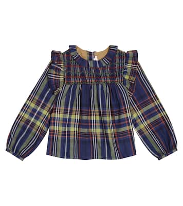 Domitille tartan cotton blouse | Bonpoint