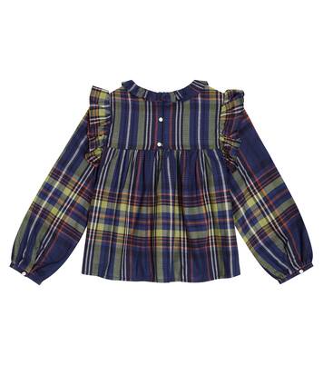 Domitille tartan cotton blouse | Bonpoint