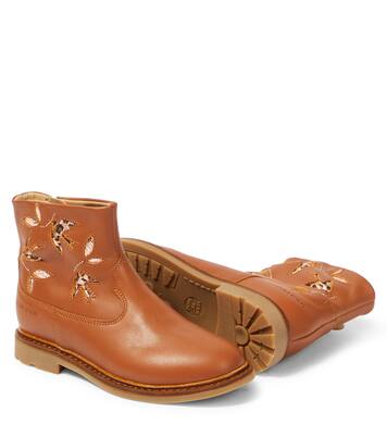 Sister Birdy embroidered leather booties | Pom d'Api