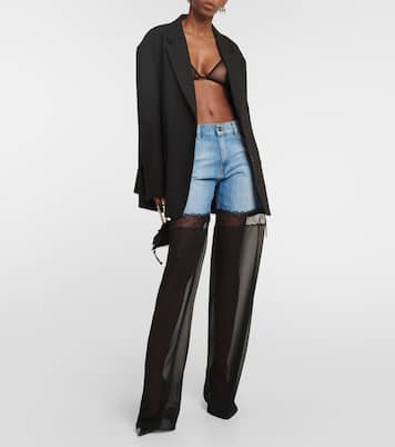 Sujetador de malla con apliques florales | Nensi Dojaka