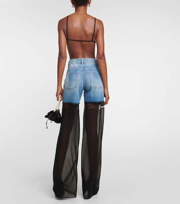 Sujetador de malla con apliques florales | Nensi Dojaka