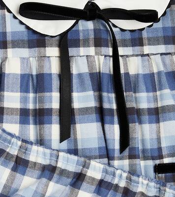 Baby Scarlet checked cotton dress and bloomers set | La Coqueta