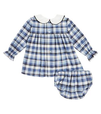 Baby Scarlet checked cotton dress and bloomers set | La Coqueta
