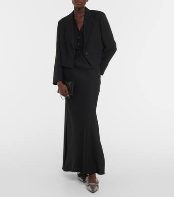 金属感皮革露跟平底鞋 | Brunello Cucinelli