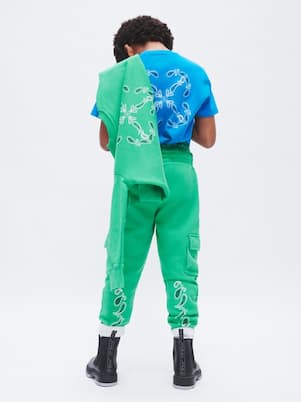 Logo printed cotton sweatshirt | Off-White Kids