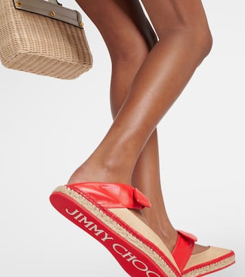 Reka leather and raffia espadrilles | Jimmy Choo