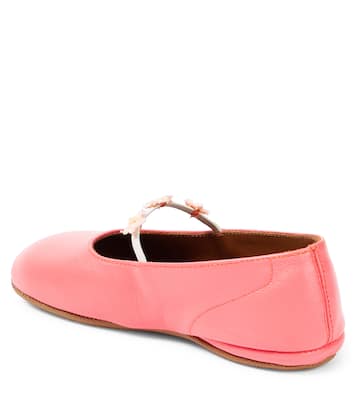 Goteborg appliqué leather ballet flats | PèPè
