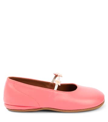 Goteborg appliqué leather ballet flats | PèPè