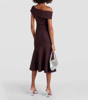 Robe midi asymétrique à encolure bardot | Roland Mouret