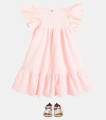 Ruffled matelassé dress | Petite Amalie  