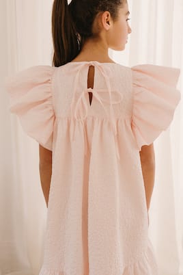 Ruffled matelassé dress | Petite Amalie  