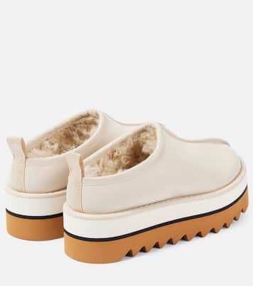 Sneak-Elyse faux fur-lined faux leather mules | Stella McCartney