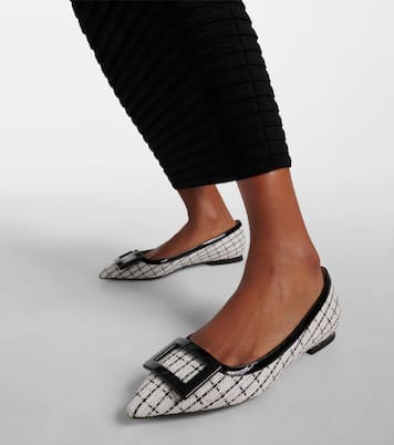 Gommettine bouclé ballet flats | Roger Vivier