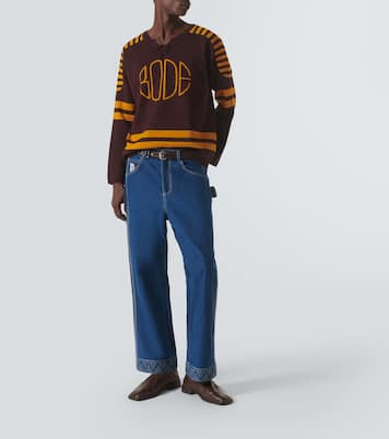 Rink cotton jacquard sweater | Bode