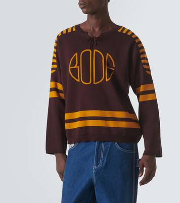 Rink cotton jacquard sweater | Bode