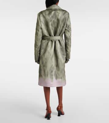 Manteau cache-cœur en satin | Dries Van Noten