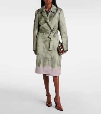 Manteau cache-cœur en satin | Dries Van Noten