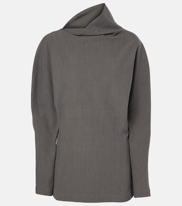 Draped wool-blend top | Bottega Veneta