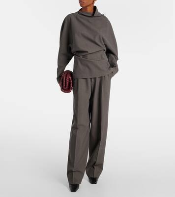 Draped wool-blend top | Bottega Veneta