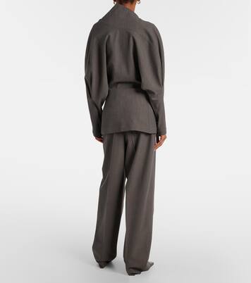 Draped wool-blend top | Bottega Veneta