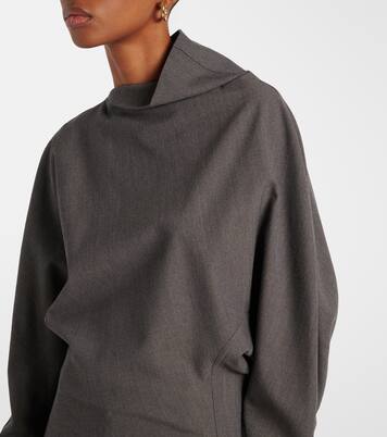 Draped wool-blend top | Bottega Veneta