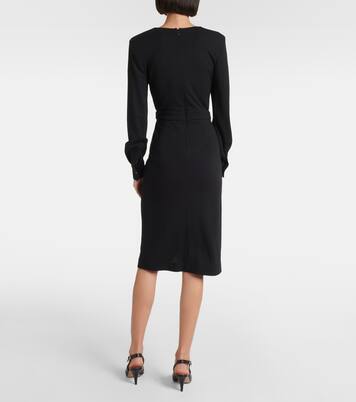 Vestido midi Virtus de jersey fruncido | Max Mara