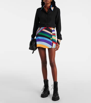 Silk crêpe de chine polo shirt | Pucci