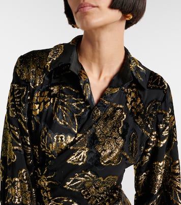 Wickelkleid Marzia aus Lamé-Samt | Simkhai