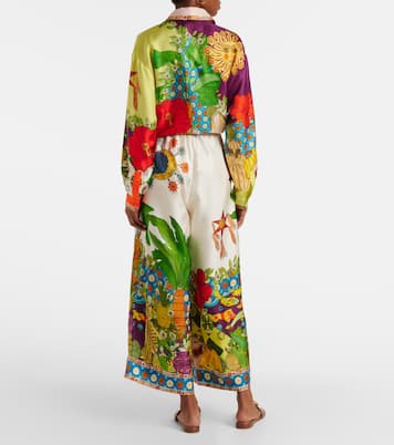 Pantalon ample Tiger en soie | Alémais