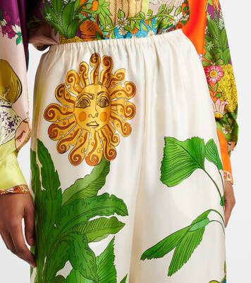 Pantalon ample Tiger en soie | Alémais