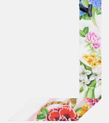 Floral silk twill scarf | Dolce&Gabbana