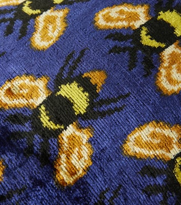 Bees silk and cotton velvet cushion | Les-Ottomans