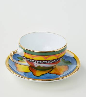 Porcelain espresso cup and saucer set  | Dolce&Gabbana Casa