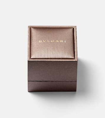 B.zero1 18kt rose gold and ceramic ring | Bvlgari