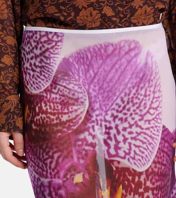 Printed silk midi skirt | Dries Van Noten