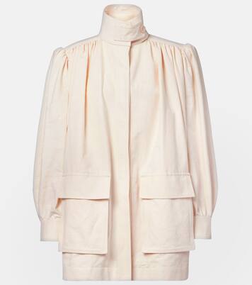 Chaqueta en lona de algodón fruncida | Chloé