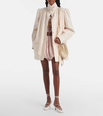 Chaqueta en lona de algodón fruncida | Chloé