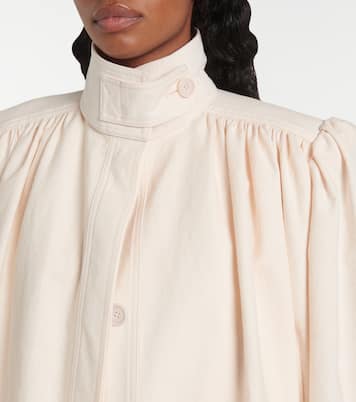 Chaqueta en lona de algodón fruncida | Chloé