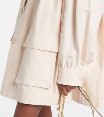 Chaqueta en lona de algodón fruncida | Chloé