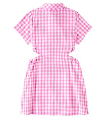 Robe en coton mélangé à carreaux | Moschino Kids