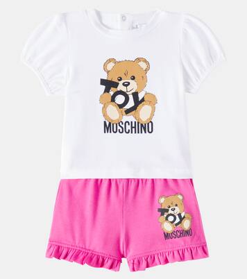 Baby Teddy Bear T-shirt and shorts set | Moschino Kids