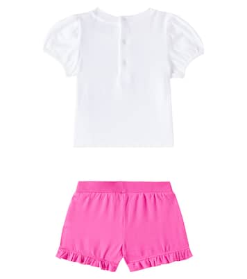 Baby Teddy Bear T-shirt and shorts set | Moschino Kids
