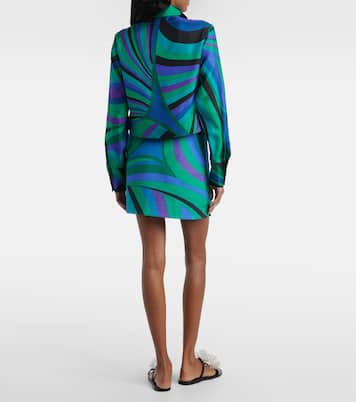 Chemise Iride raccourci en soie | Pucci