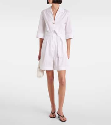 Jumpsuit corta Canard in popeline di misto cotone | Max Mara