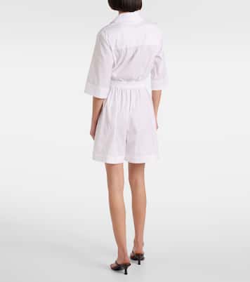 Jumpsuit corta Canard in popeline di misto cotone | Max Mara