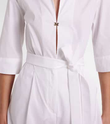 Jumpsuit corta Canard in popeline di misto cotone | Max Mara